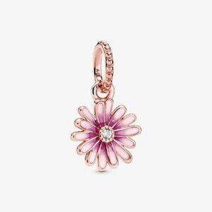 Pandora Pink Daisy Flower Dangle Charm
